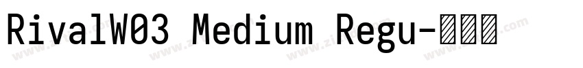 RivalW03 Medium Regu字体转换